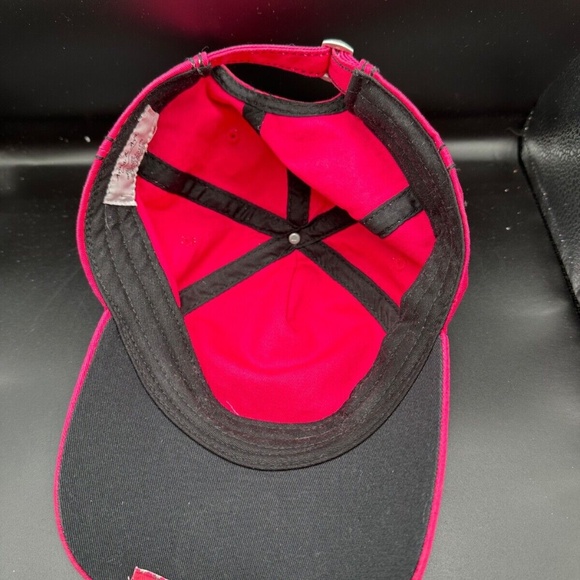 ANNA & AVA - Hat Red/Pink/Orange/Gray Baseball Cap Buckle Strapback, 100% Cotton - Picture 4 of 6